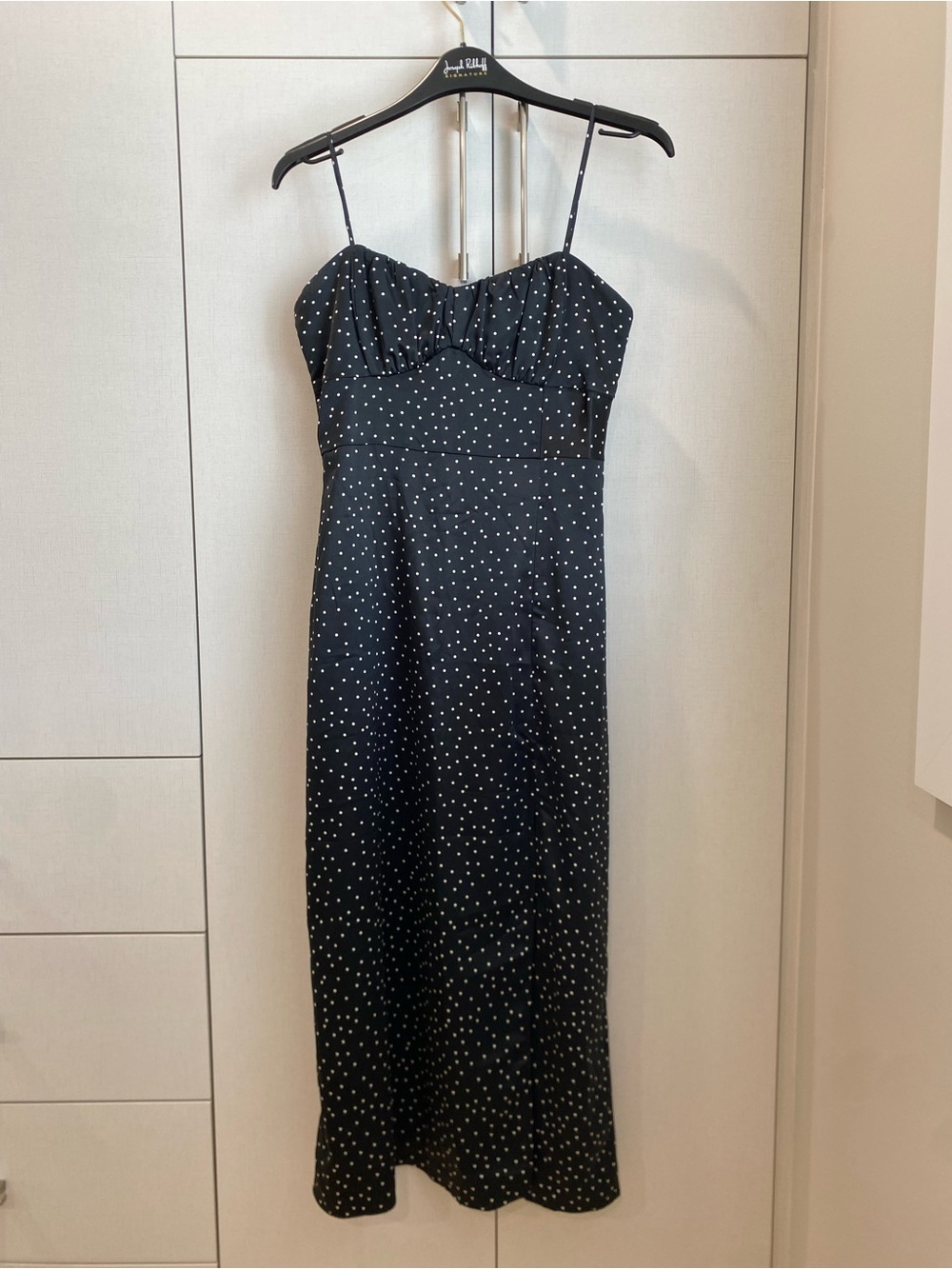 Zara | Black and White Polka Dot Midi Dress 🖤